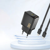 Dudao A26 PD20W GaN USB-C oplader - sort