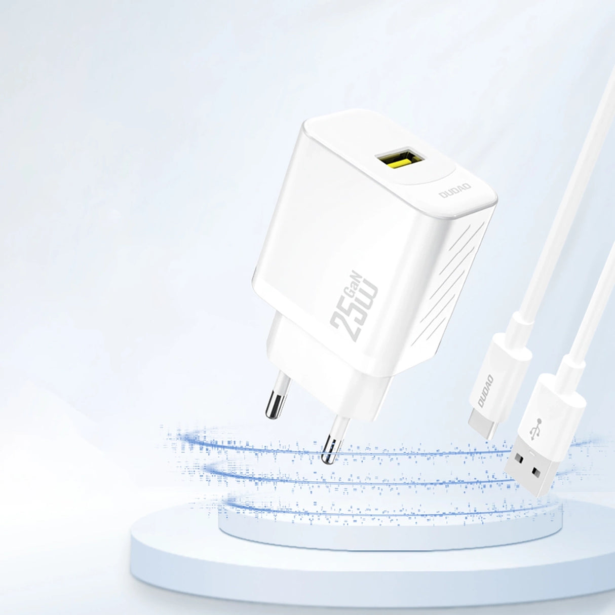 Dudao A27S 25W GaN USB-A oplader - sort