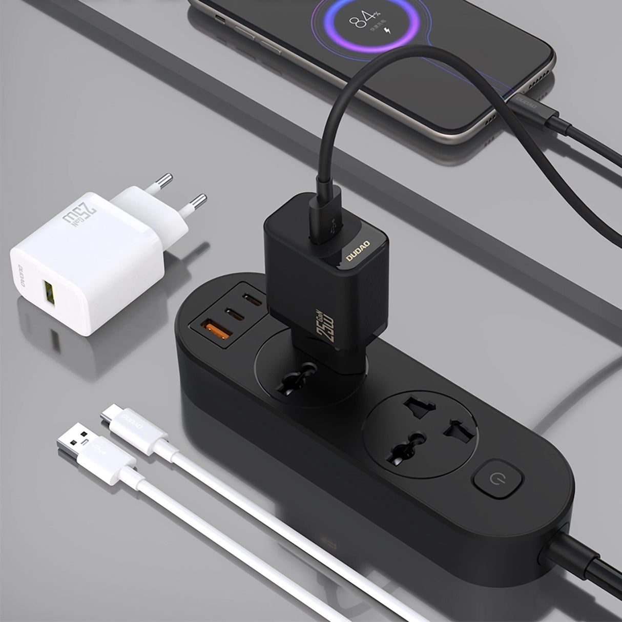 Dudao A27S 25W GaN USB-A oplader - hvid