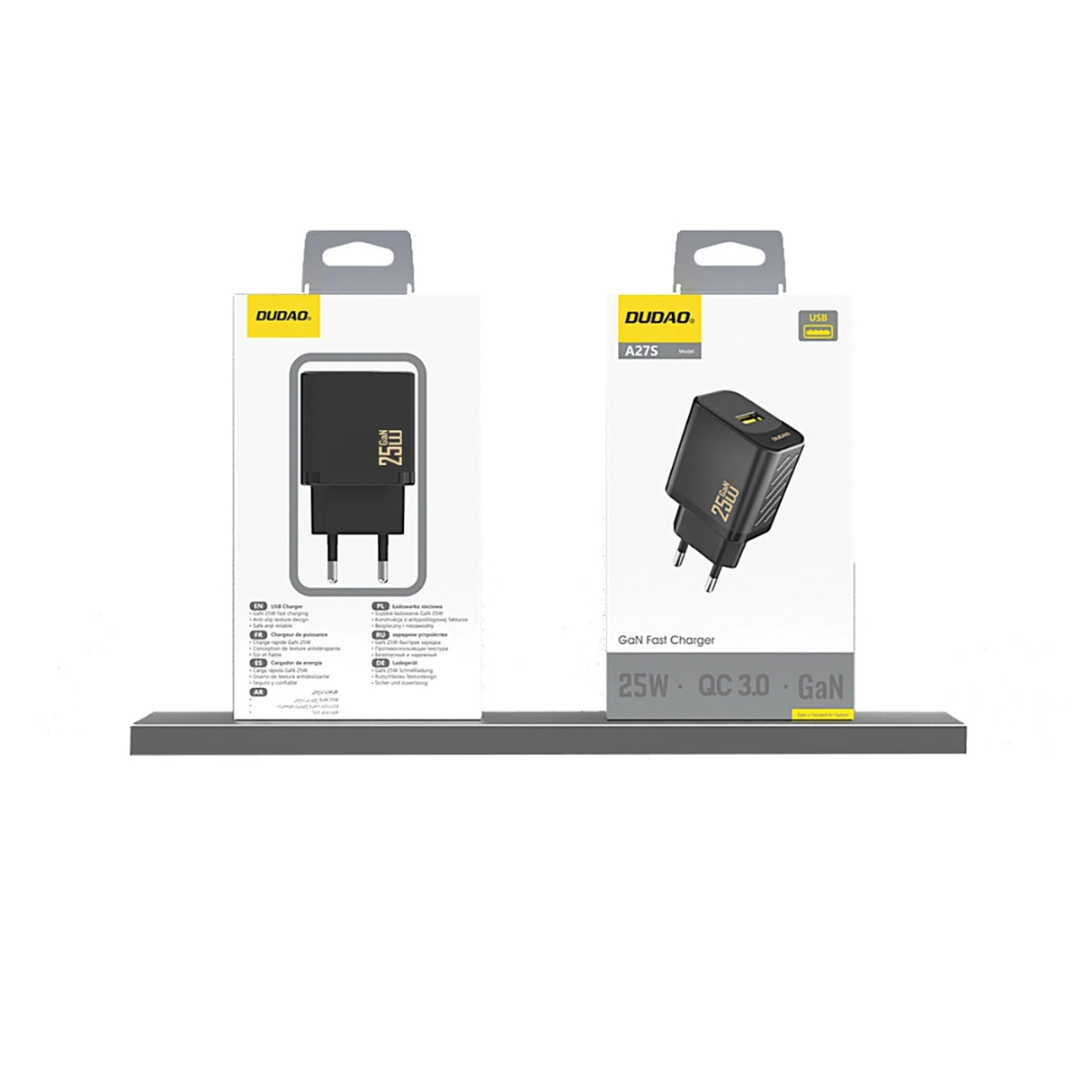 Dudao A27S 25W GaN USB-A oplader - hvid