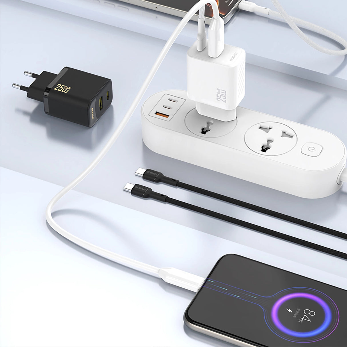 Dudao A27 25W GaN USB-C Wall Charger - sort