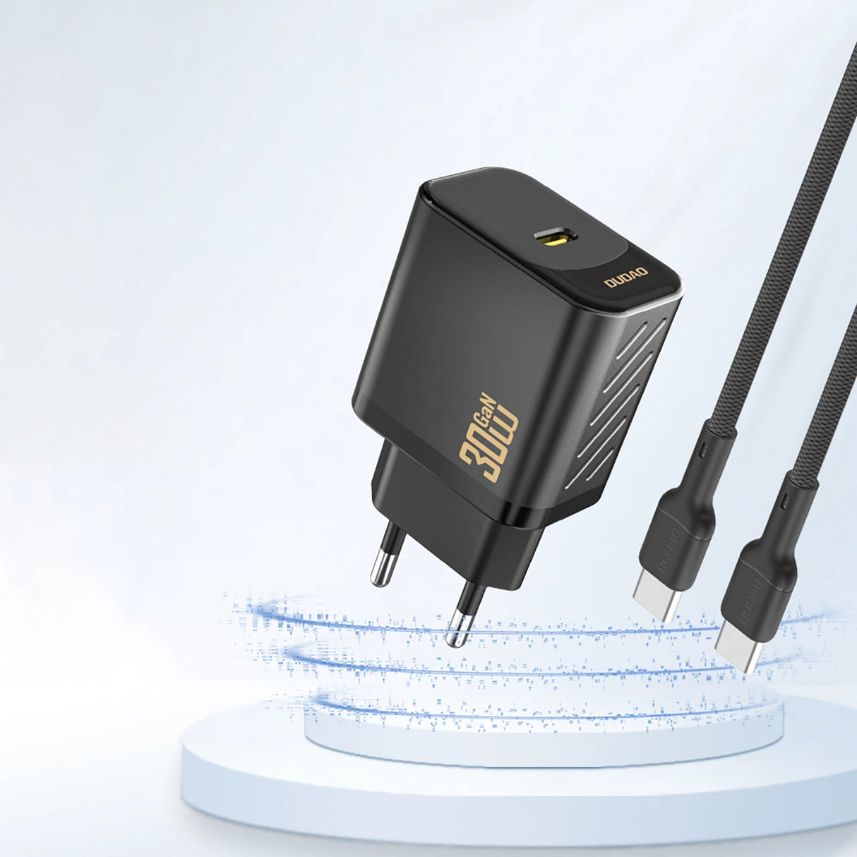 Dudao A27P 30W PD GaN USB-C Wall Charger - sort
