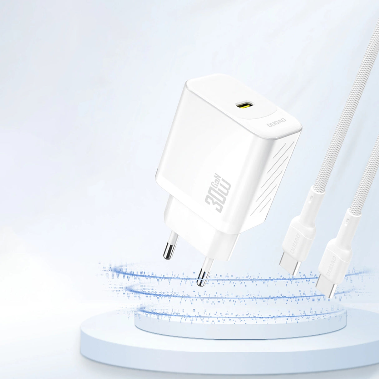 Dudao A27P 30W PD GaN USB-C Wall Charger - hvid
