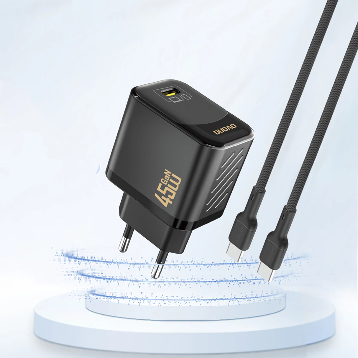 Dudao A28 45W GaN USB-C Wall Charger - sort