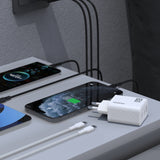 Dudao A29 65W GaN Wall Charger 2 x USB-C + 1 x USB-A - hvid