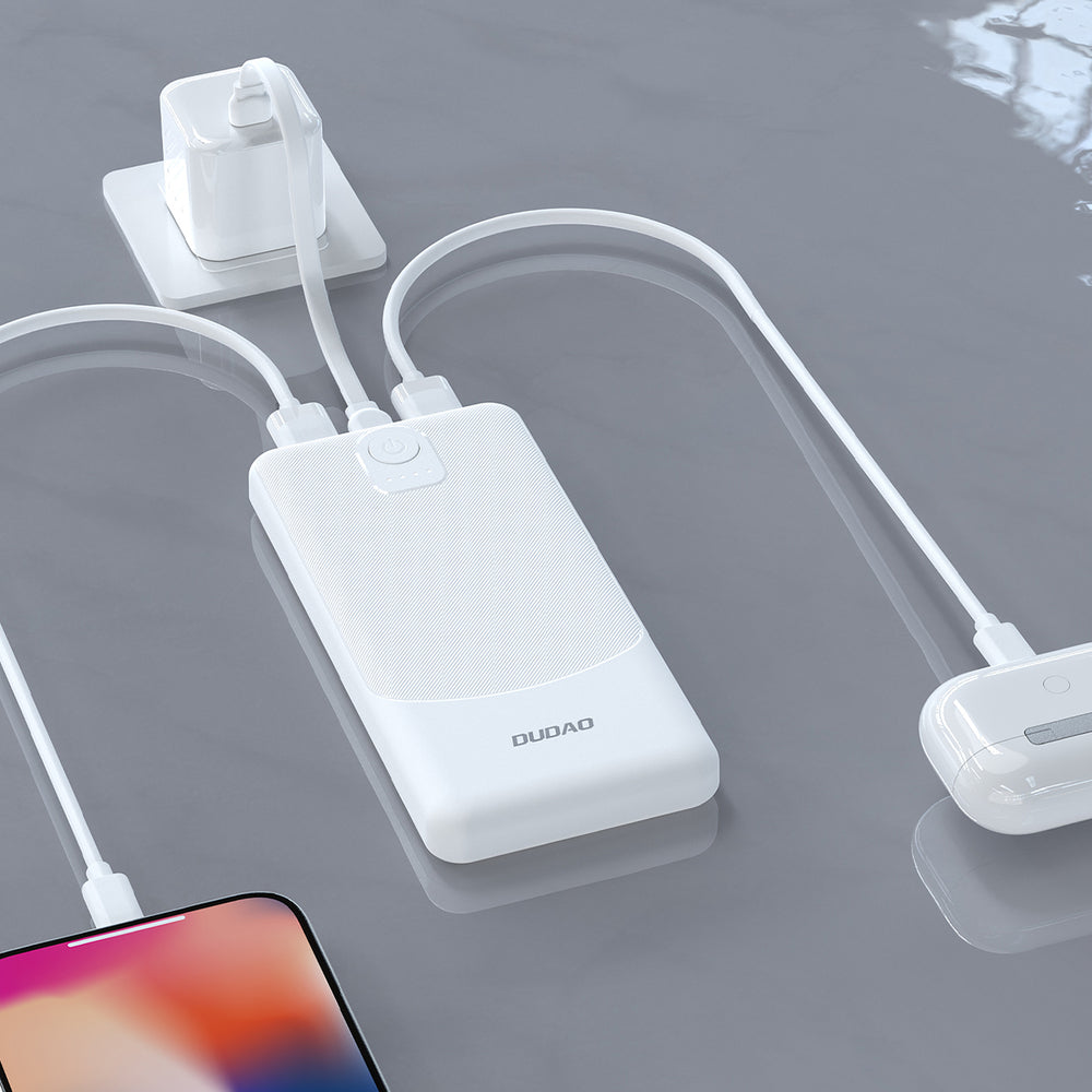 Powerbank Dudao K10 10000mAh 2.4A 2 x USB-A - sort