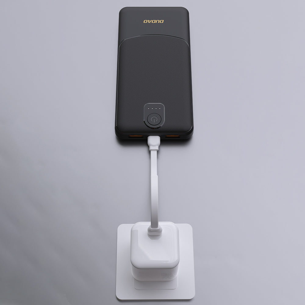 Powerbank Dudao K10 10000mAh 2.4A 2 x USB-A - sort