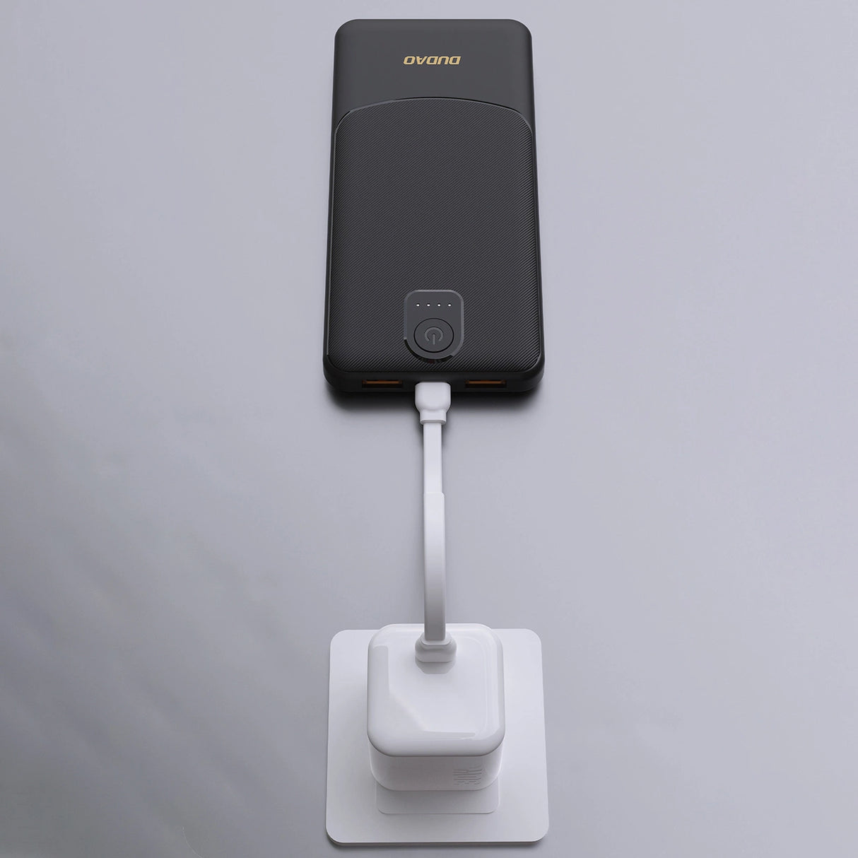 Powerbank Dudao K10 10000mAh 2.4A 2 x USB-A - hvid