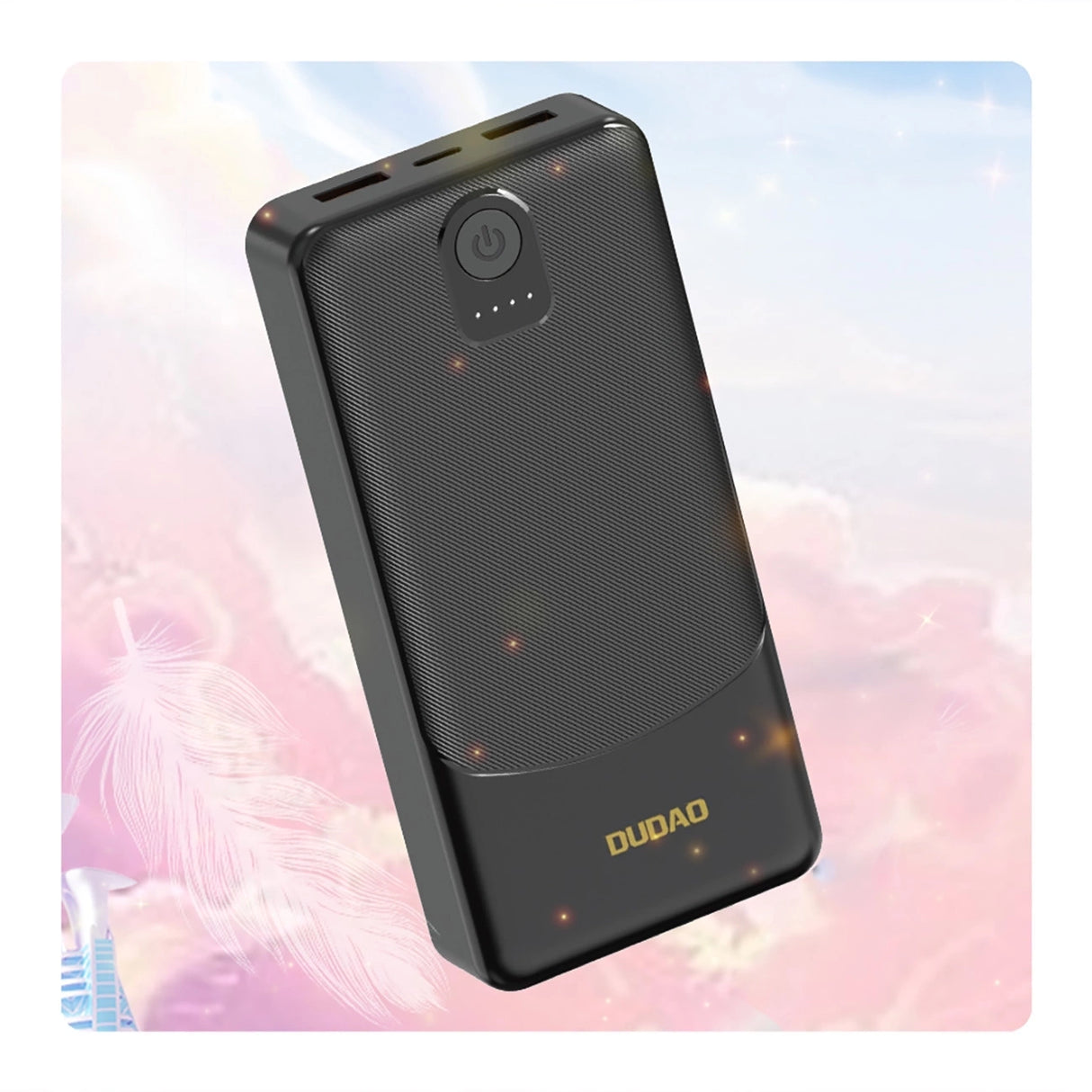 Powerbank Dudao K10Pro 2.4A 20000mAh 2 x USB-A - sort