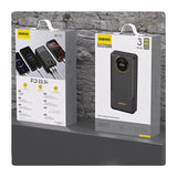 Powerbank Dudao K12Pro 22.5W PD 20000mAh USB-A, USB-C - sort