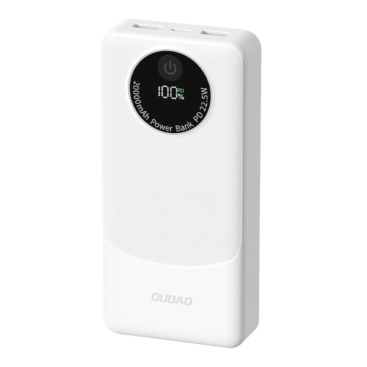 Powerbank Dudao K12Pro 22.5W PD 20000mAh USB-A, USB-C - hvid