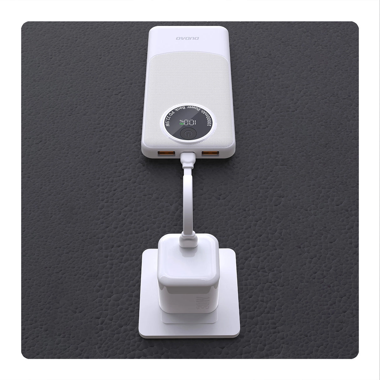 Powerbank Dudao K12Pro 22.5W PD 20000mAh USB-A, USB-C - hvid