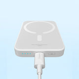 Baseus Magnetic Mini Air PPCXM06A 6000mAh 20W Power Bank med Simple Series USB-C-kabel - hvid