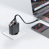 Acefast C13-05 USB-C - USB-A / USB-C Kabel 480Mb/s 3A 0,2m - sort