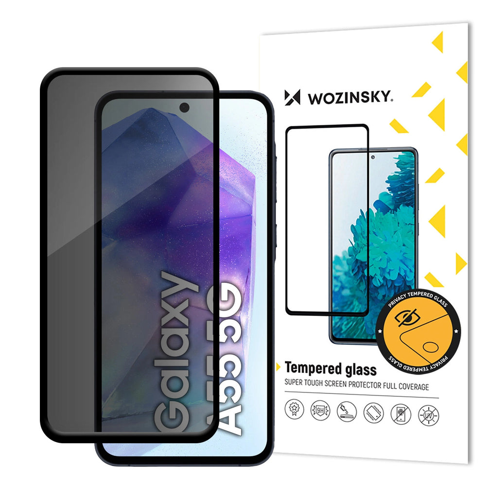 Wozinsky Privacy Glass hærdet glas til Samsung Galaxy S25+ med Anti Spy filter