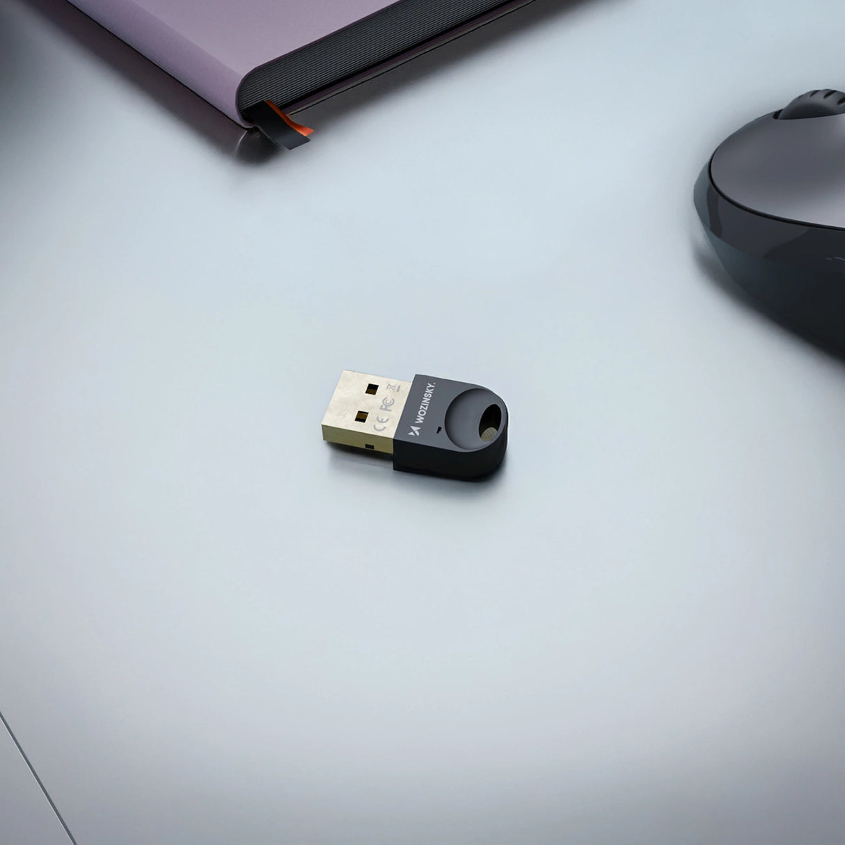 Mini Bluetooth 5.4 Adapter Wozinsky WUSB54YS USB-A Receiver Transmitter til Computer - sort