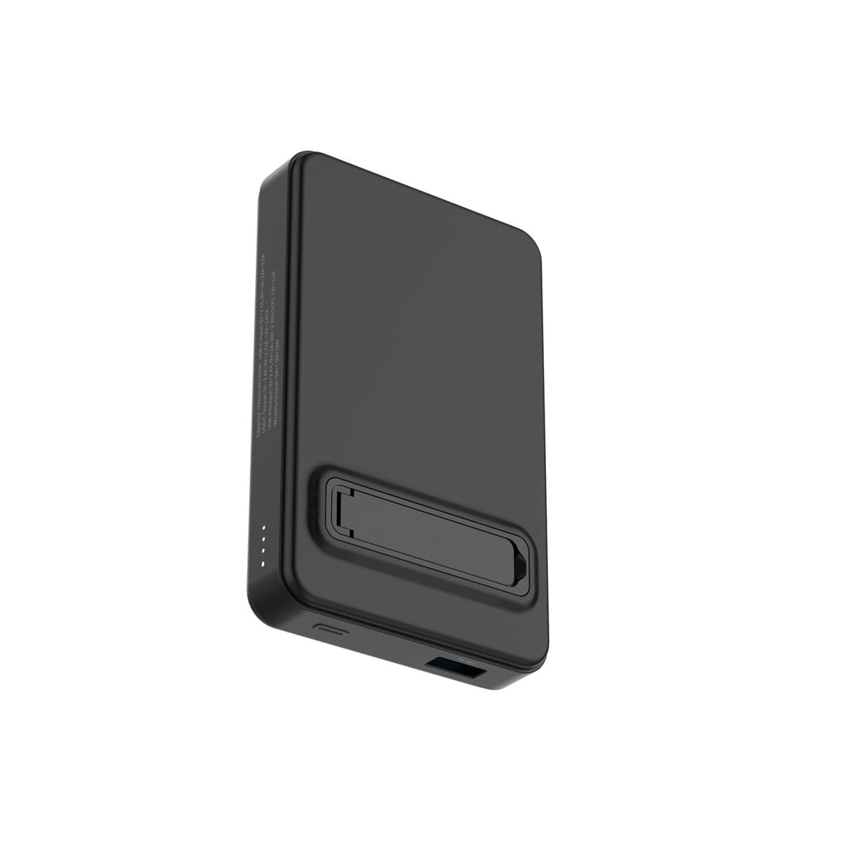 Powerbank Wozinsky WLWP-10KA0Y3S 22.5W PD Qi2 10000 mAh, med stativ, 1x USB-A, 1x USB-C - sort