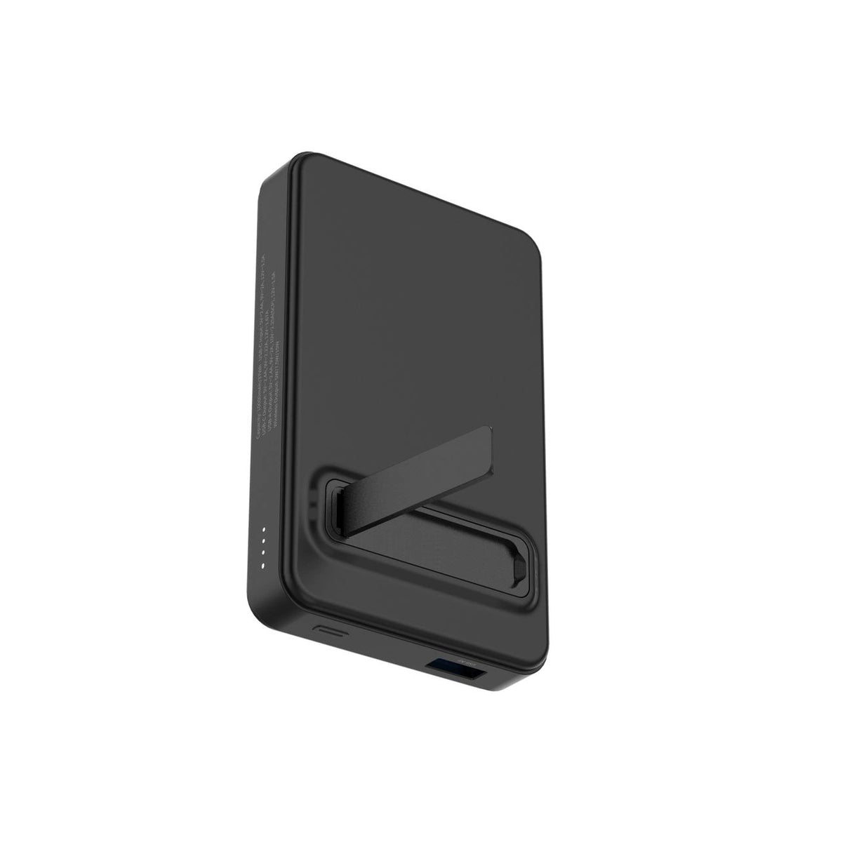 Powerbank Wozinsky WLWP-10KA0Y3S 22.5W PD Qi2 10000 mAh, med stativ, 1x USB-A, 1x USB-C - sort