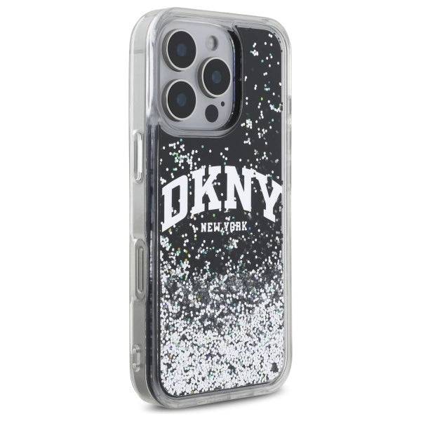 DKNY DKHCP16XLBNAEK iPhone 16 Pro Max 6.9" sort/sort hardcase Liquid Glitter Arch Logo