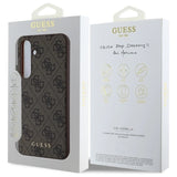 Guess GUHCS24FEG4GFBR S24 FE S721 brun/brun hardcase 4G Metal Gold Logo