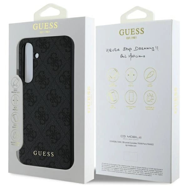 Guess GUHCS24FEG4GFGR S24 FE S721 grå/grå hardcase 4G Metal Gold Logo