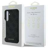 Guess GUHCS24FEG4GFGR S24 FE S721 grå/grå hardcase 4G Metal Gold Logo