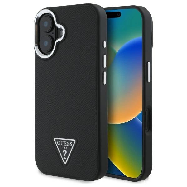 Guess GUHMP16MPGTSPSK iPhone 16 Plus 6.7" sort/sort hardcase Grained Triangle MagSafe