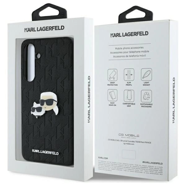 Karl Lagerfeld KLHCS24FEPGKLKCPK Sam S24 FE S721 black/black hardcase Monogram Karl&Chaoupette Head Pin