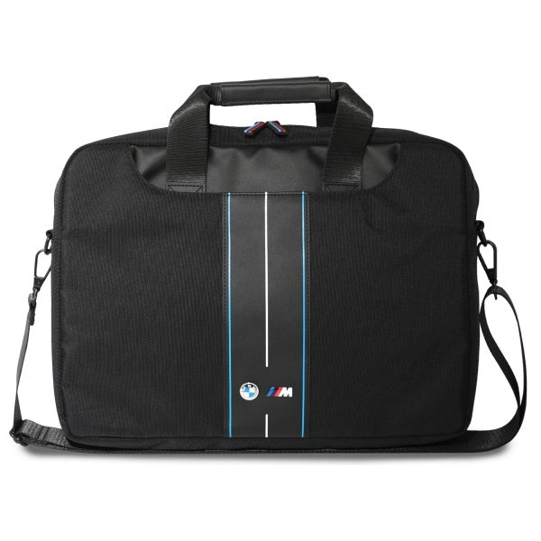 BMW BMCB15COMPVSKL Taske 16" Sort Nylon Blå Streif