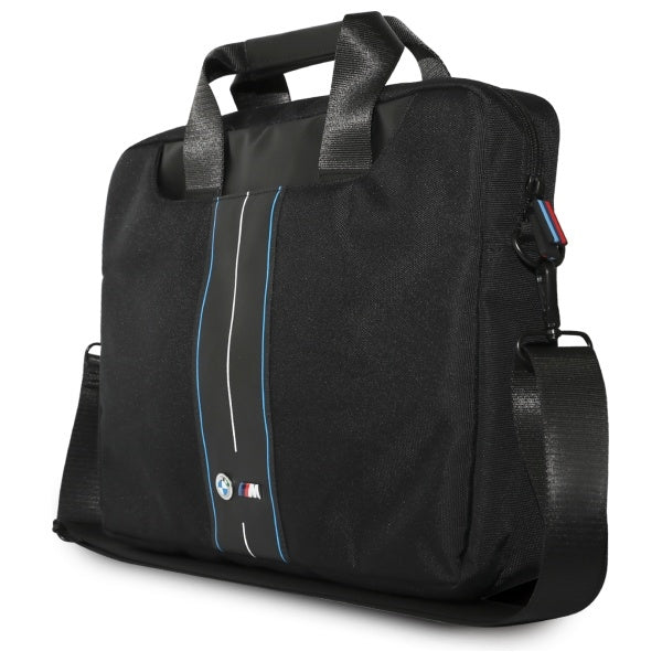 BMW BMCB15COMPVSKL Taske 16" Sort Nylon Blå Streif