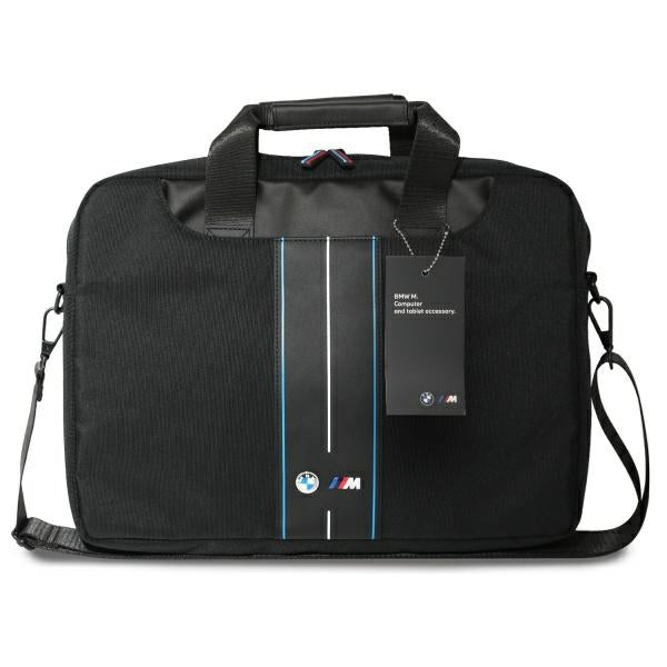BMW BMCB15COMPVSKL Taske 16" Sort Nylon Blå Streif