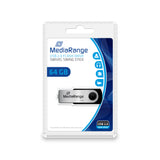 MediaRange 64GB USB 2.0 USB-nøgle USB Type-A / Micro-USB Sort, Sølv