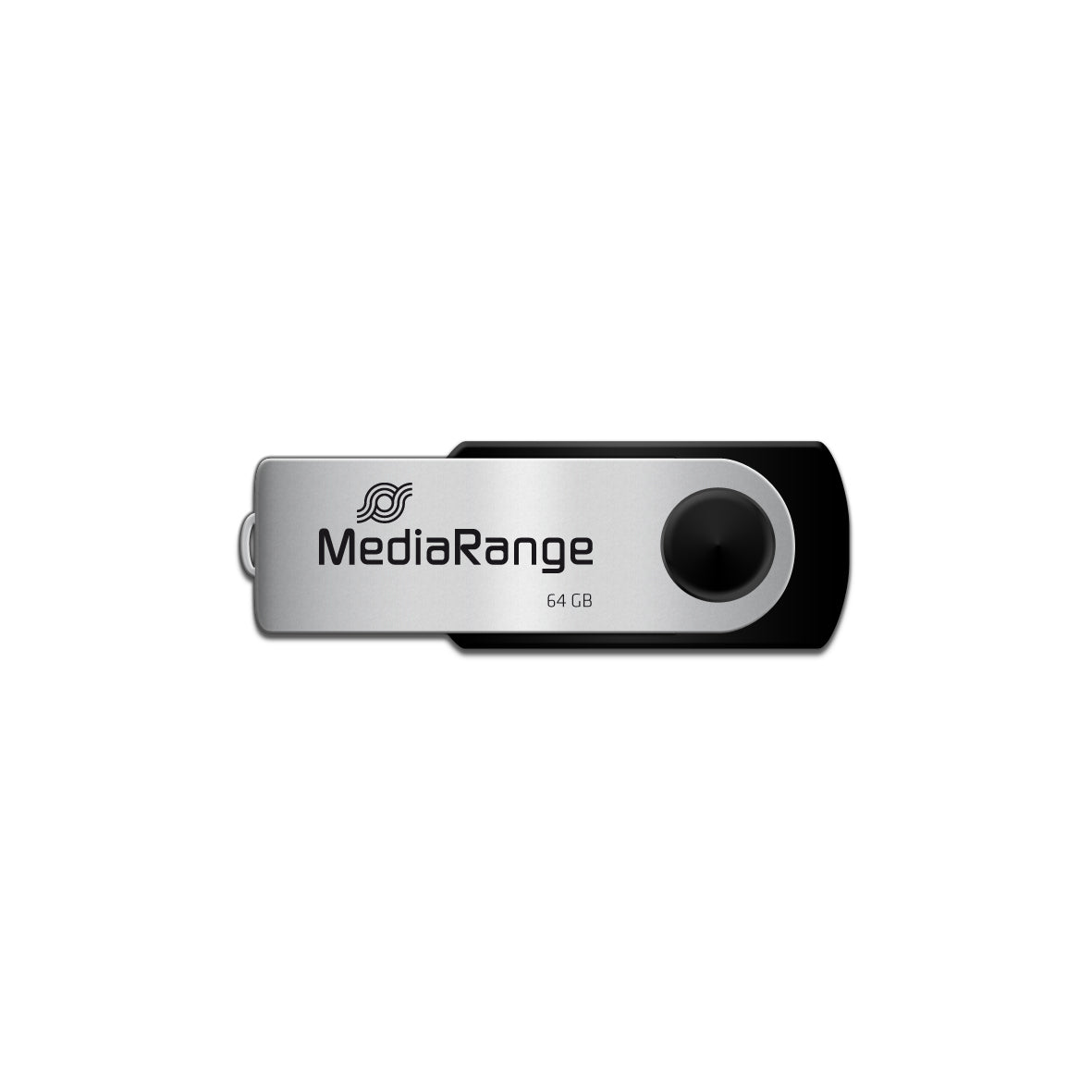 MediaRange 64GB USB 2.0 USB-nøgle USB Type-A / Micro-USB Sort, Sølv
