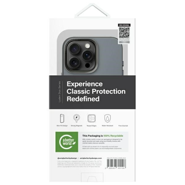 Uniq Lyden DS iPhone 16 Pro 6.3" Magclick Opladningsfoder blå-sort/vasket blå-sort