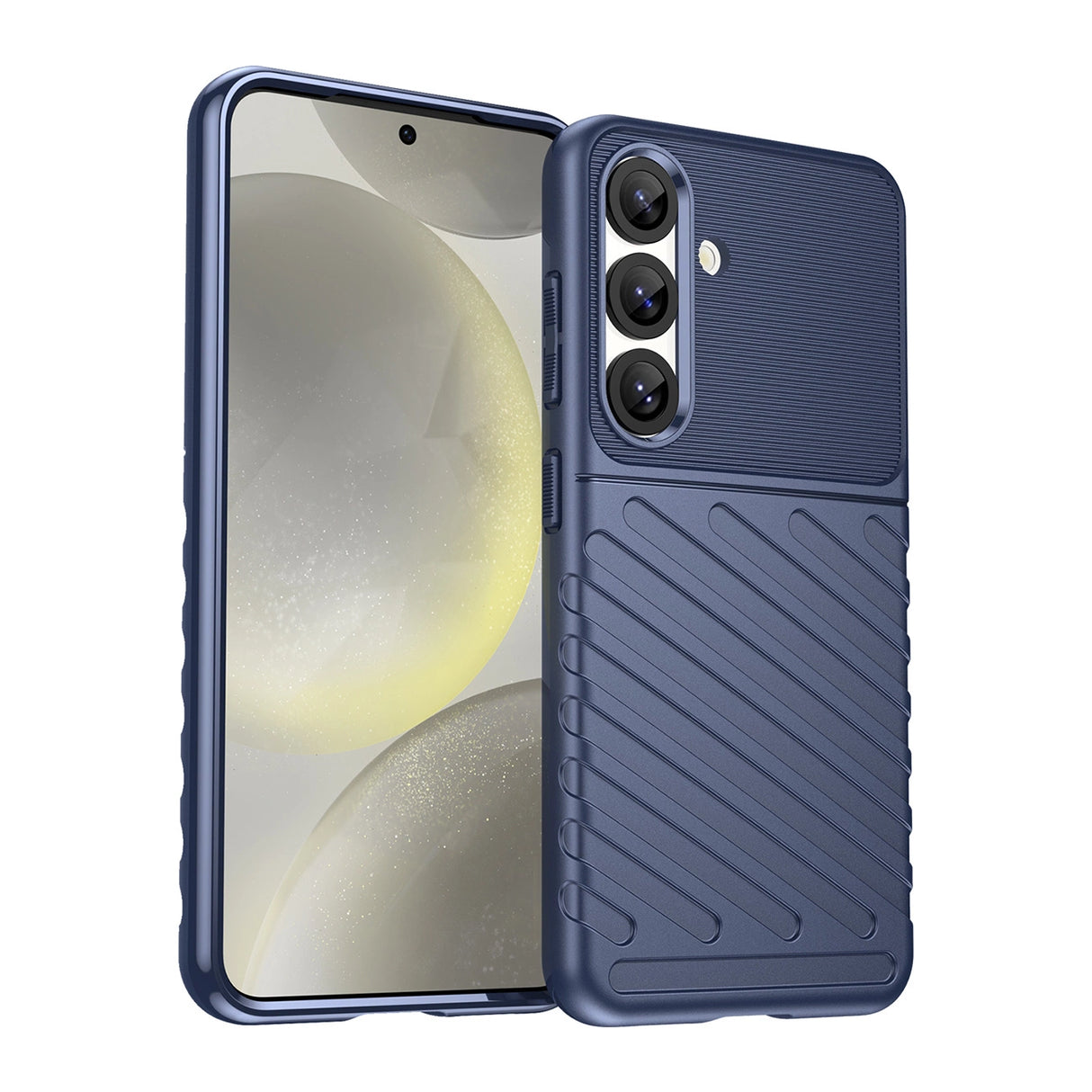 Thunder Case Samsung Galaxy S25 Silicone Armored Case - Blå