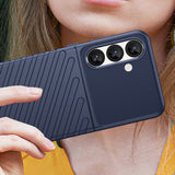 Thunder Case Samsung Galaxy S25 Silicone Armored Case - Blå