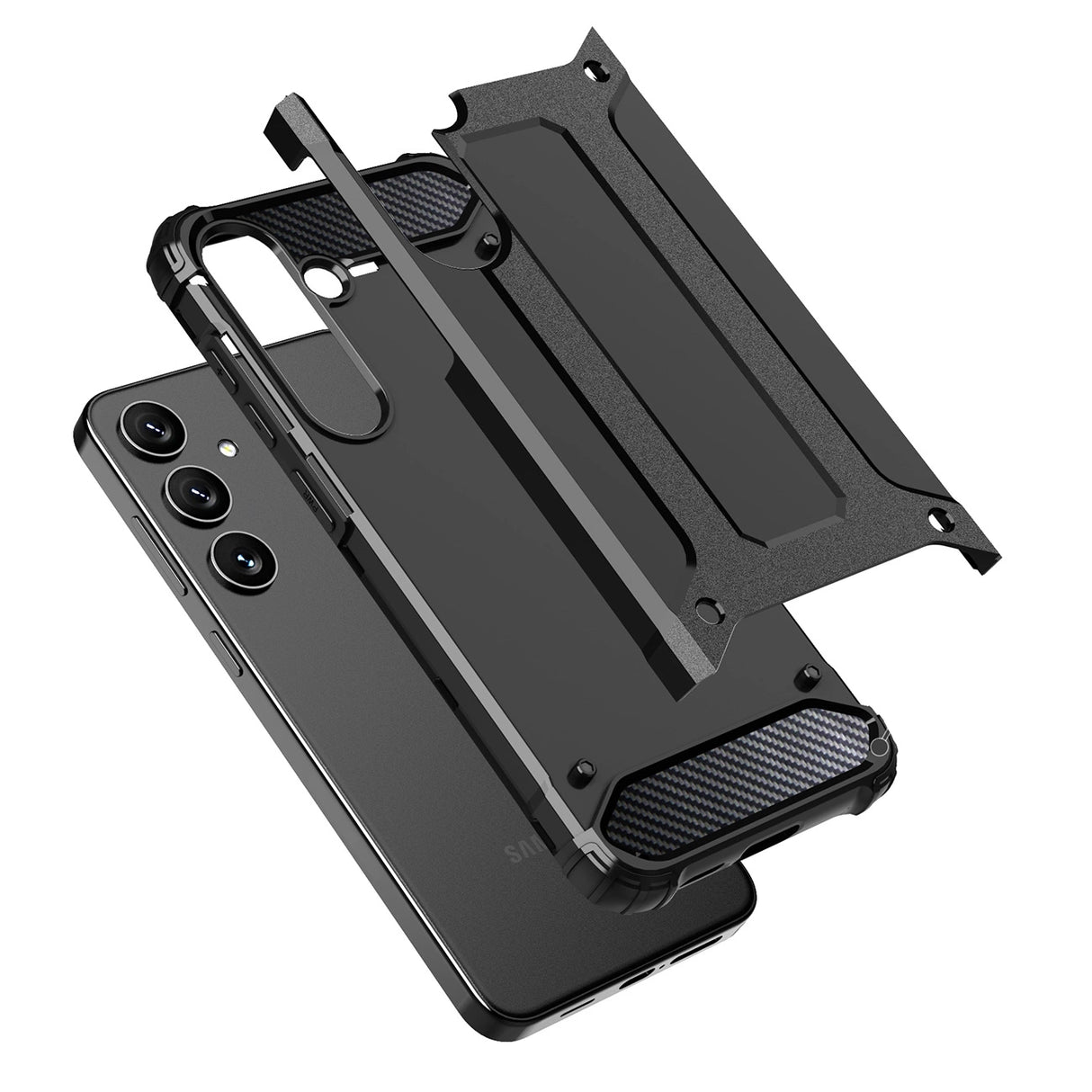 Hybrid Armor Case til Samsung Galaxy S25 Hybrid Armored Case - sort