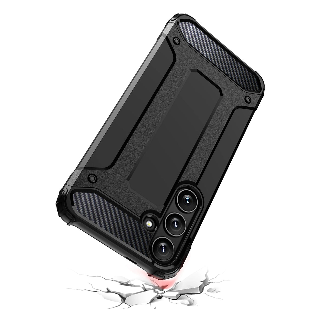 Hybrid Armor Case til Samsung Galaxy S25 Hybrid Armored Case - sort