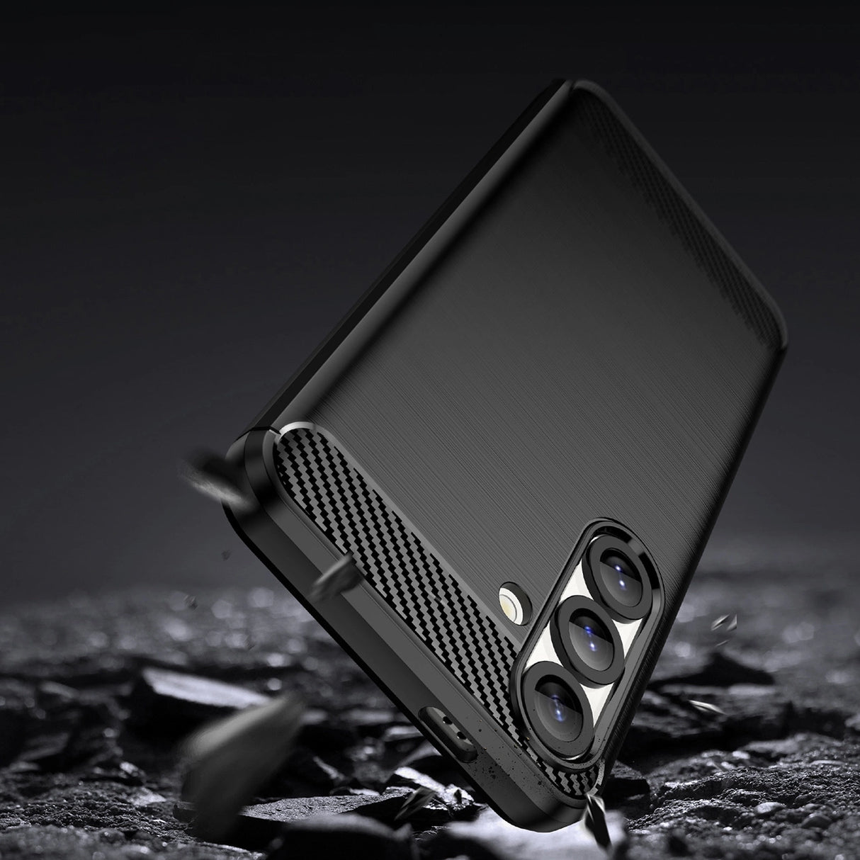 Karbonfoder til Samsung Galaxy S25 - sort