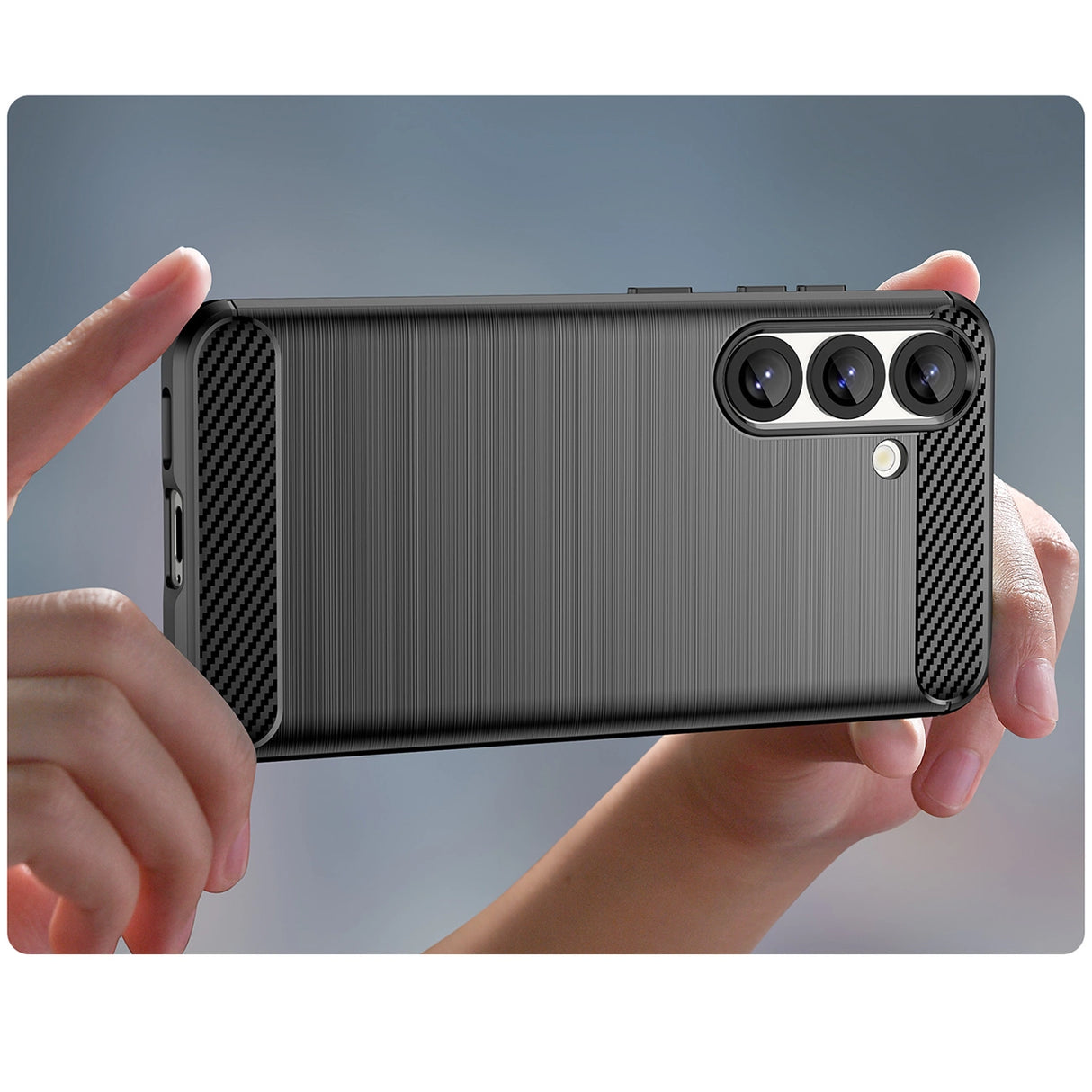 Karbonfoder til Samsung Galaxy S25 - sort