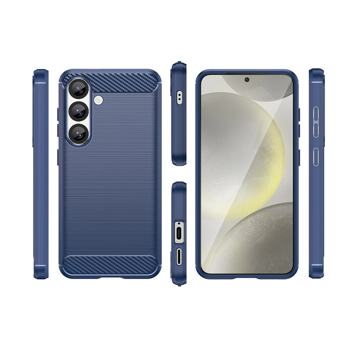 Carbon Case til Samsung Galaxy S25 - Blå