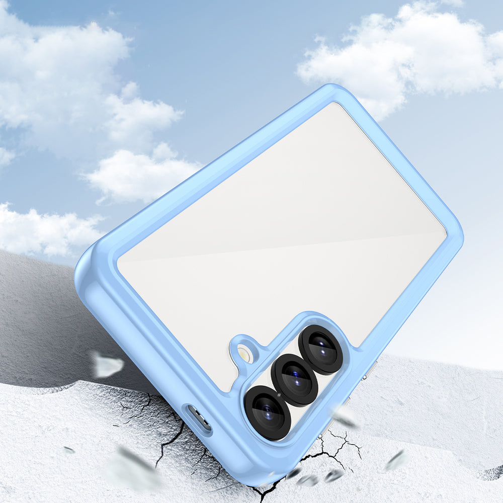 Outer Space Case med Gel Frame til Samsung Galaxy S25 - Blå
