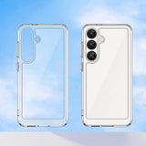 Udendørs rumkasse med gelramme til Samsung Galaxy S25 - Clear Black