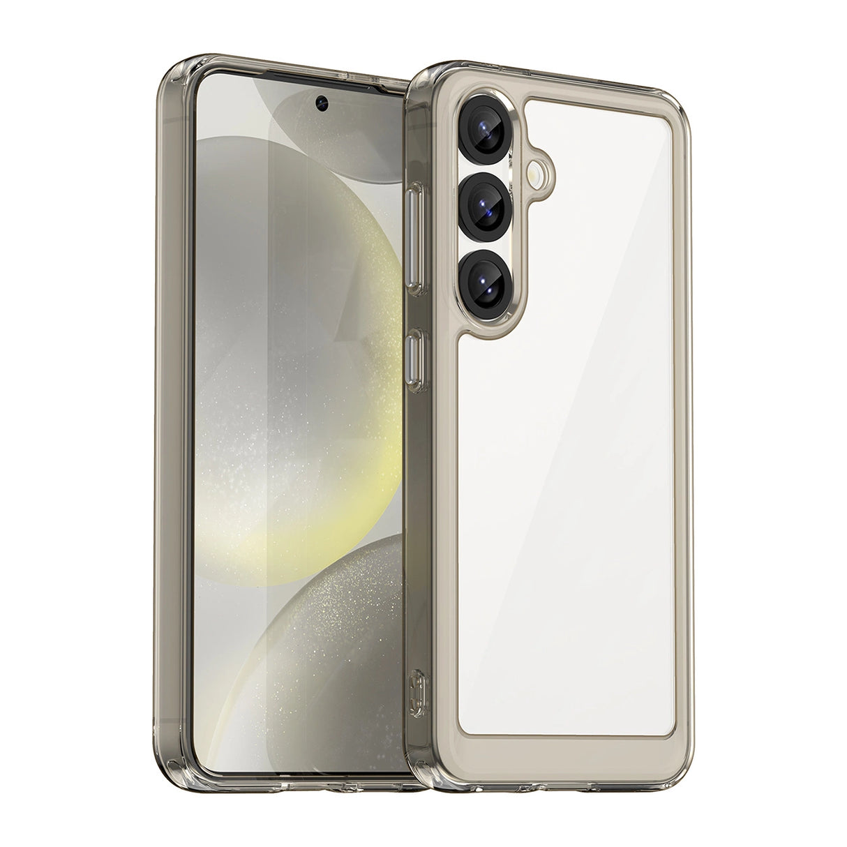 Udendørs rumkasse med gelramme til Samsung Galaxy S25 - Clear Black