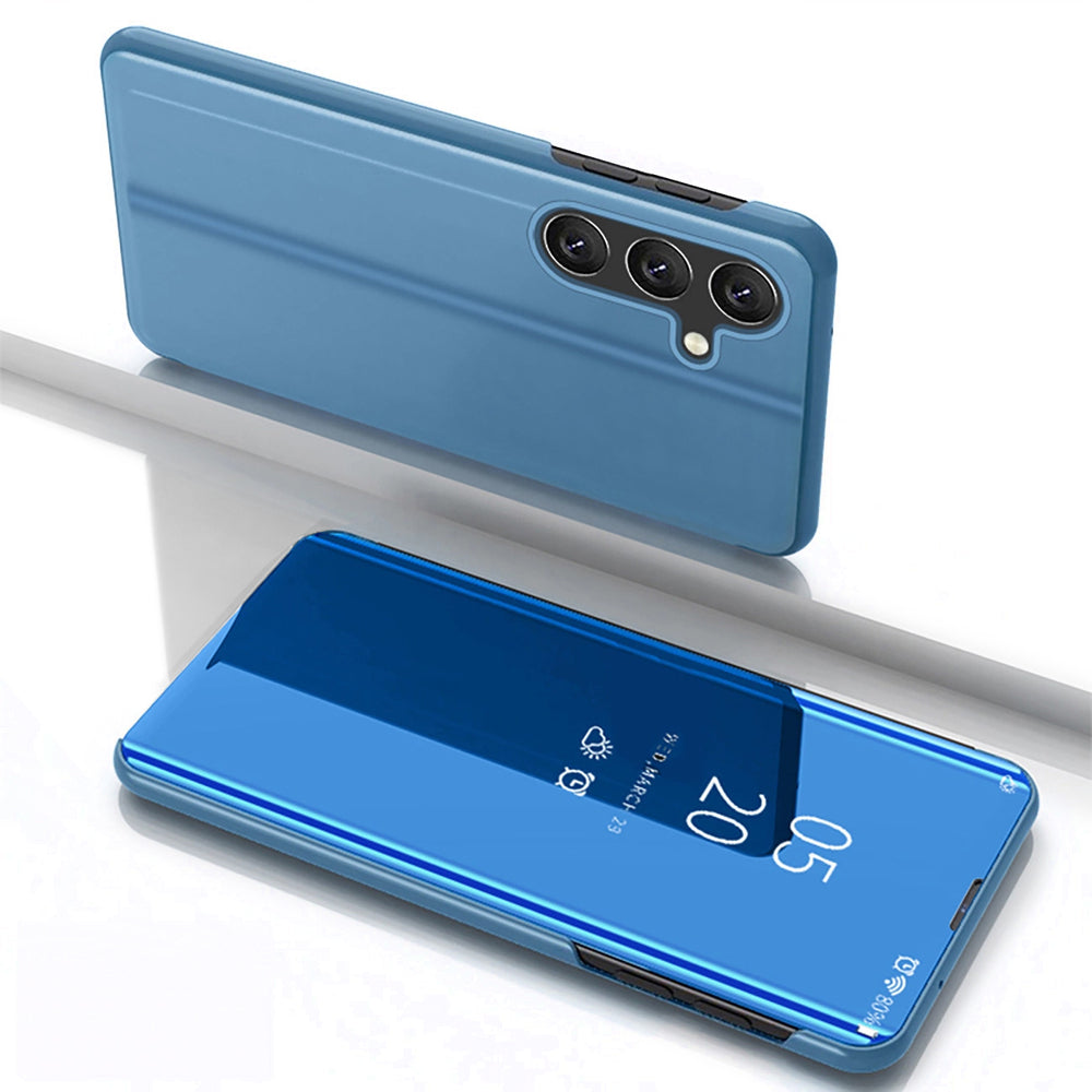 Clear View Case til Samsung Galaxy S25+ Cover med Flip - Blue