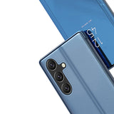 Clear View Case til Samsung Galaxy S25+ Cover med Flip - Blue
