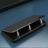 Eco læder View Case til Samsung Galaxy S25+ med Flip Stand - sort