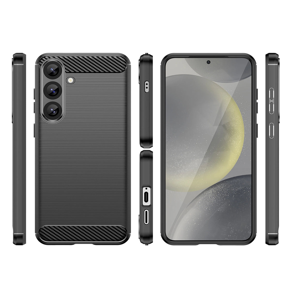Karbonfoder til Samsung Galaxy S25+ - sort