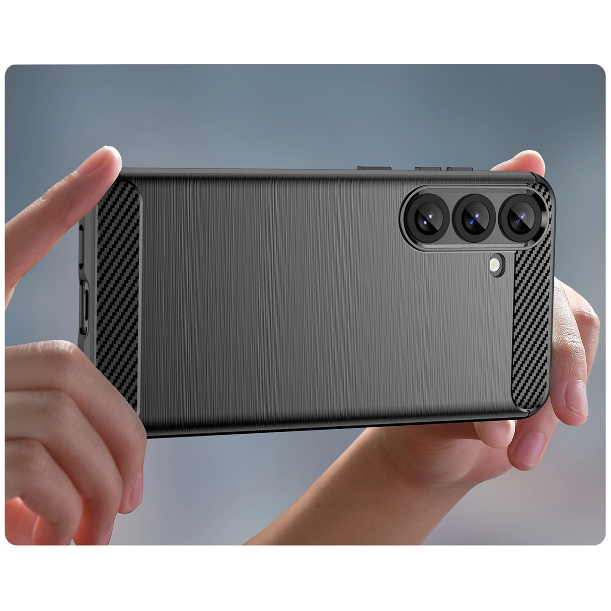 Karbonfoder til Samsung Galaxy S25+ - sort