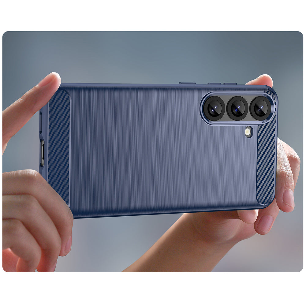 Carbon Case til Samsung Galaxy S25+ - Blå